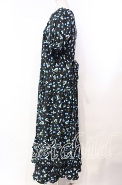 画像4: PINK HOUSE / ネモフィラプリントワンピース  クロ×ブルー O-25-11-22-043-LO-OP-IG-OS