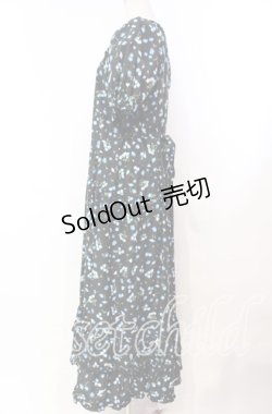 画像4: PINK HOUSE / ネモフィラプリントワンピース  クロ×ブルー O-25-11-22-043-LO-OP-IG-OS