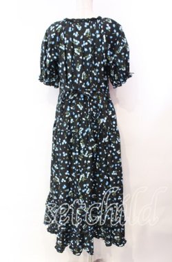 画像5: PINK HOUSE / ネモフィラプリントワンピース  クロ×ブルー O-25-11-22-043-LO-OP-IG-OS