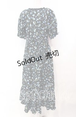 画像5: PINK HOUSE / ネモフィラプリントワンピース  クロ×ブルー O-25-11-22-043-LO-OP-IG-OS