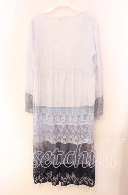 画像3: axes femme / グラデーションレースガウン  サックス系 O-25-11-22-044-AX-TO-IG-OS