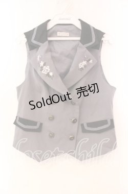 画像1: axes femme / 花刺繍入ベスト  グレー O-25-11-22-046-AX-TO-IG-OS