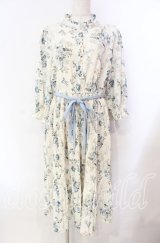 axes femme / シャビーシックフラワー柄ワンピース Ｍ アイボリー O-25-11-22-047-AX-OP-IG-OS