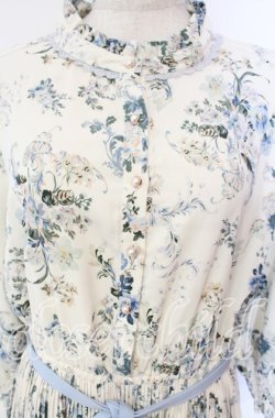 画像2: axes femme / シャビーシックフラワー柄ワンピース Ｍ アイボリー O-25-11-22-047-AX-OP-IG-OS