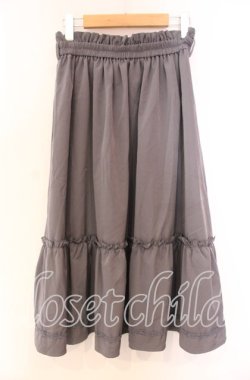 画像3: axes femme / 花刺繍入り切替フレアスカート  グレー O-25-11-22-048-AX-SK-IG-OS