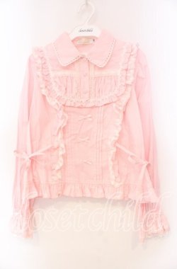 画像1: Vcastle / プチリボンタックブラウス M ピンク O-25-11-22-054-EL-BL-OW-OS