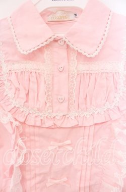 画像2: Vcastle / プチリボンタックブラウス M ピンク O-25-11-22-054-EL-BL-OW-OS