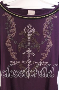 画像2: Rozen Kavalier / 刺繍カットソー  パープル O-25-11-22-056-OO-TO-IG-OS