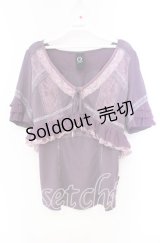 Ozz oneste / ボレロ付きレースアップキャミソール  パープル O-25-11-22-057-OO-TO-IG-OS