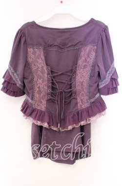 画像4: Ozz oneste / ボレロ付きレースアップキャミソール  パープル O-25-11-22-057-OO-TO-IG-OS