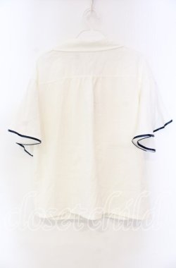 画像3: axes femme / 夏の星空刺繍ボウタイブラウス M キナリ O-25-11-22-063-AX-BL-OW-OS