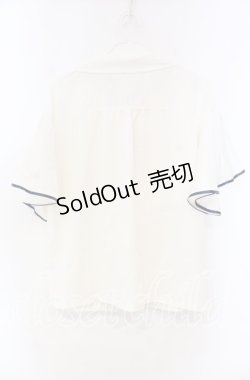 画像3: 【SALE】axes femme / 夏の星空刺繍ボウタイブラウス M キナリ O-25-11-22-063-AX-BL-OW-ZT518