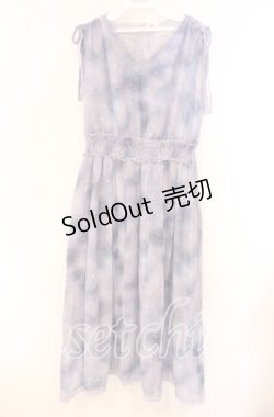 画像1: 【SALE】axes femme POETIQUE / 夏の星座シフォンワンピース M ラベンダー O-25-11-22-065-AX-OP-OW-ZT518