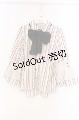 axes femme POETIQUE / 袖プリーツフリル使いブラウス M キナリ O-25-11-22-066-AX-BL-OW-OS