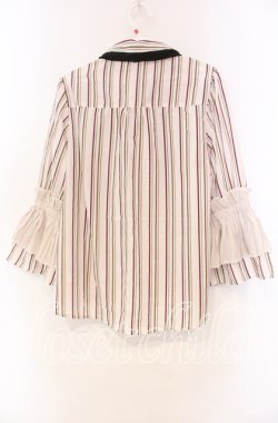 画像3: axes femme POETIQUE / 袖プリーツフリル使いブラウス M キナリ O-25-11-22-066-AX-BL-OW-OS