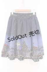 axes femme / ロマンティック星空スカート M ネイビー O-25-11-22-069-AX-SK-OW-OS