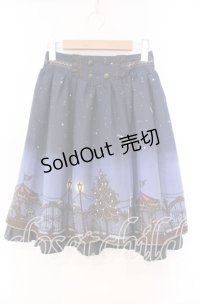 axes femme / ロマンティック星空スカート M ネイビー O-25-11-22-069-AX-SK-OW-OS