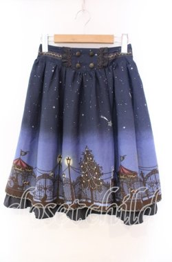 画像1: axes femme / ロマンティック星空スカート M ネイビー O-25-11-22-069-AX-SK-OW-OS