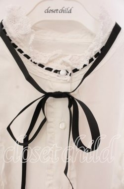 画像2: Eri Aino's Collection / シャーロットの水曜日ブラウス 4Ｌ シロ×クロ O-25-11-22-073-LO-BL-IG-OS