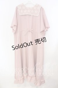 m petit by misako / レースセーラーワンピース 4Ｌ ピンク O-25-11-22-074-LO-OP-IG-ZT161