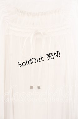 画像2: axes femme / フレアスリーブチュールワンピース  オフシロ O-25-11-22-075-AX-OP-IG-OS