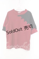 axes femme / チャイナ釦バイカラープルオーバー  アカ×クロ O-25-11-22-076-AX-TO-IG-OS