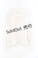 m petit by misako / フリルペプラムブラウス 5Ｌ アイボリー O-25-11-22-077-LO-BL-IG-OS