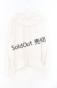 m petit by misako / フリルペプラムブラウス 5Ｌ アイボリー O-25-11-22-077-LO-BL-IG-OS