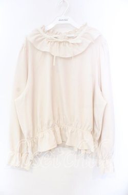 画像1: m petit by misako / フリルペプラムブラウス 5Ｌ アイボリー O-25-11-22-077-LO-BL-IG-OS