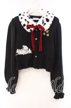 画像1: axes femme kawaii / 101匹わんちゃんカーデ  クロ O-25-11-22-078-AX-TO-IG-OS