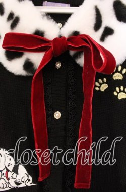 画像2: axes femme kawaii / 101匹わんちゃんカーデ  クロ O-25-11-22-078-AX-TO-IG-OS