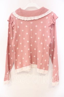 画像3: axes femme kawaii / ハートドットニットプル  ピンク O-25-11-22-079-AX-TO-IG-OS