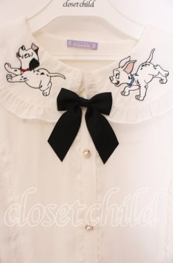 画像2: axes femme kawaii / 101匹わんちゃん/ブラウス  シロ O-25-11-22-080-AX-BL-IG-OS