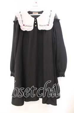 画像1: Amavel / スクエアカラーワンピース  クロ O-25-11-22-082-CA-OP-IG-OS