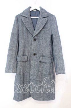 画像1: AXES-X / ヘリンボーンツィードコート  ブルー O-25-11-22-083-AX-CO-IG-OS