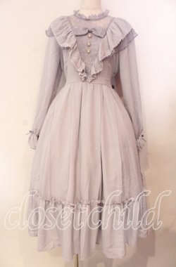 画像1: axes femme kawaii / ヴィンテージシフォンワンピース M ラベンダー O-25-11-22-009-AX-OP-OW-OS