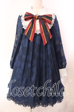 画像1: Jewelry in Sunrise / Snow White in the City A Line OP ワンピース Ｌ ネイビー O-25-11-22-012-LO-OP-IG-OS