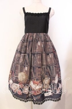 画像1: Enchantlic Enchantilly / 秘密の書斎ジャンパースカート  ブラウン系 O-25-11-22-013-LO-OP-IG-OS