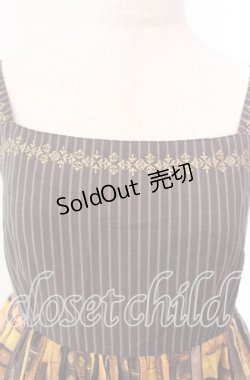 画像2: Innocent World / 王宮図書館ハイウエストジャンパースカート  ブラウン×オレンジ系 O-25-11-22-014-IW-OP-IG-OS