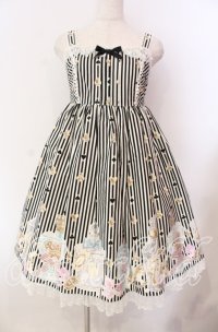 Angelic Pretty / 涙のグラスボトルジャンパースカート SET ジャンパースカート単品  クロ×シロ O-25-11-22-017-AP-OP-IG-OS