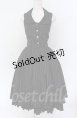 ATELIER PIERROT / ストライプベストワンピース  ブラック O-25-11-24-001-EL-OP-YM-OS