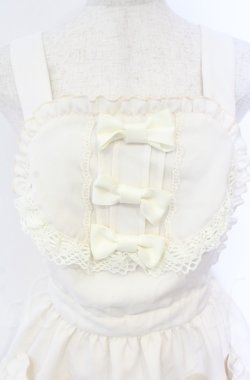 画像2: metamorphose / フリルリボンエプロン  アイボリー O-25-11-24-003-ME-PA-IG-OS