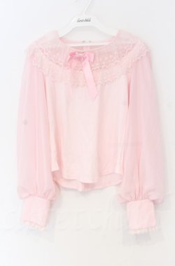 画像1: Angelic Pretty / Heavenlyシスターカットソー  ピンク O-25-11-24-030-AP-TO-IG-OS