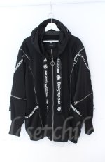 画像1: 【SALE】BACKSTAGE PASS / PARACHUTE-PARKAビッグシルエットジップアップパーカー F ブラック O-25-11-24-031-PU-TO-YM-ZT514 (1)