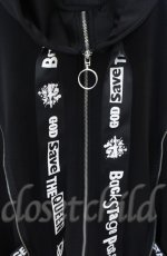 画像2: 【SALE】BACKSTAGE PASS / PARACHUTE-PARKAビッグシルエットジップアップパーカー F ブラック O-25-11-24-031-PU-TO-YM-ZT514 (2)