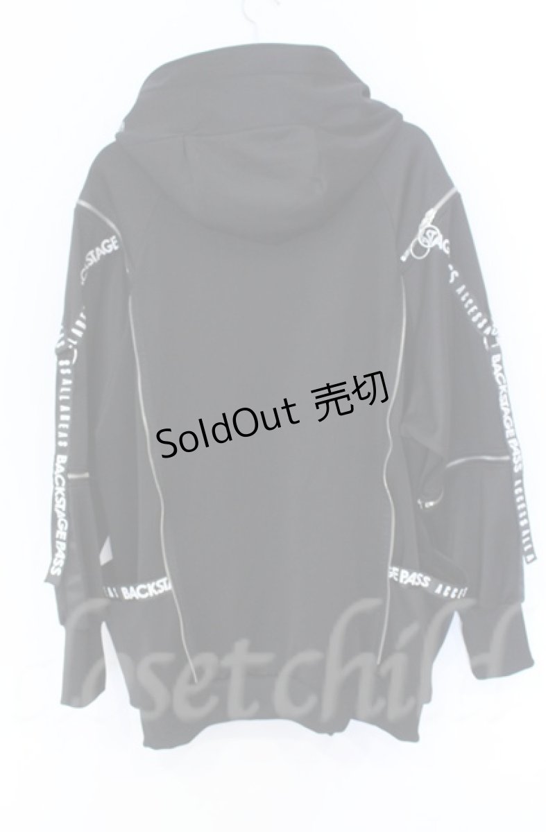 画像4: 【SALE】BACKSTAGE PASS / PARACHUTE-PARKAビッグシルエットジップアップパーカー F ブラック O-25-11-24-031-PU-TO-YM-ZT514 (4)