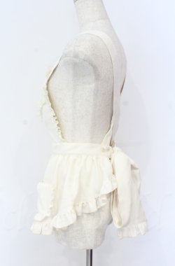 画像4: metamorphose / フリルリボンエプロン  アイボリー O-25-11-24-003-ME-PA-IG-OS