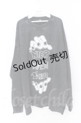 NieR Clothing / HAND LOGO バイオウッシュプルオーバー F グレー O-25-11-24-034-PU-TO-YM-OS
