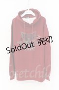 NieR Clothing / プリントプルパーカー  ボルドー O-25-11-24-038-PU-TO-YM-OS