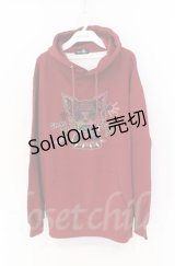 NieR Clothing / プリントプルパーカー  ボルドー O-25-11-24-038-PU-TO-YM-OS